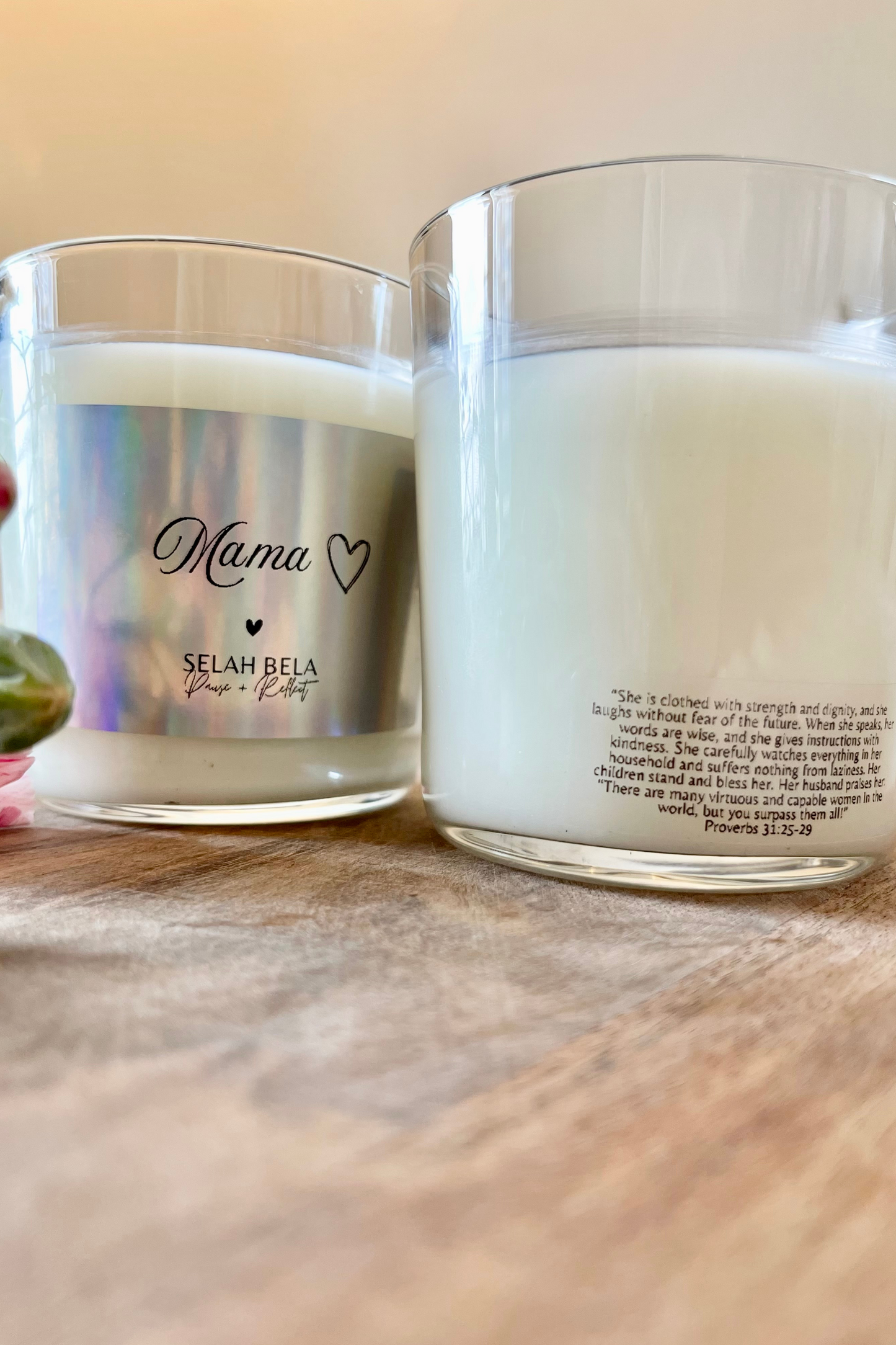 Moederdag Kaars – Sea Salt Orchid (met ‘mama’-label)